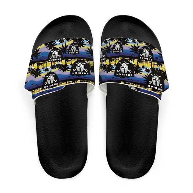 Men's Las Vegas Raiders Beach Adjustable Slides Non-Slip Slippers/Sandals/Shoes 001